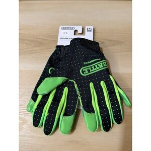 NWT Battle Sports Medium Adult Slime Doom Speed Receiver Football Glove Green II